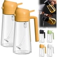 thumbnail image 1 of Oil Dispenser for Kitchen Spray, 2 In 1 Oil Dispenser and Oil Sprayer, Olive Bottle Spray and Pour for Kitchen, Glass Cooking Oil Spray Dispenser, Ceramic Oil Dispenser (Color : B), 1 of 5