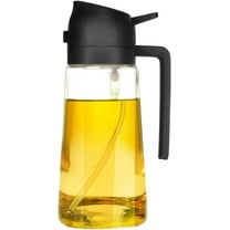 Oil Dispenser for Kitchen Spray, 2 In 1 Oil Dispenser and Oil Sprayer, Olive Oil Dispenser Bottle Spray and Pour (Black)