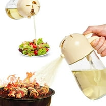 Oil Dispenser for Kitchen Spray,Glass Olive Oil Sprayer,Oil Dispenser Bottle Spray and Pour,Glass Oil Sprayer for Salad Making,Baking,BBQ(Beige)