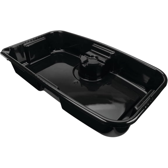 Oil Drain Container – Deep Drain Well, Integrated Handle, Sealing Rubber Gaskets
