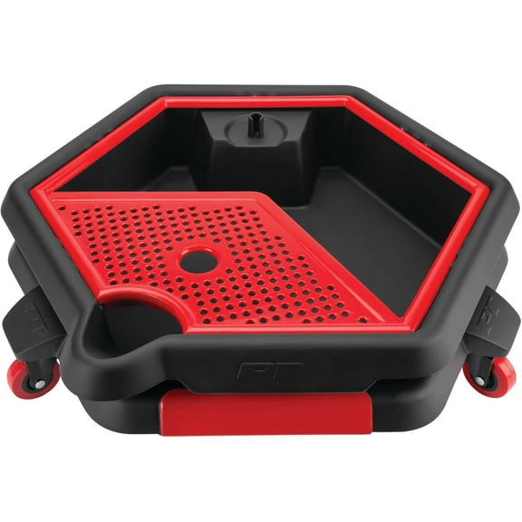 Oil Drain Container – Deep Drain Well, Integrated Handle, Sealing Rubber Gaskets