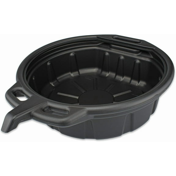 Oil Drain Pan | Black Plastic Anti Splash | Motor Oil Drip Catcher Pan | 2.5 Gallon (10L) Capacity