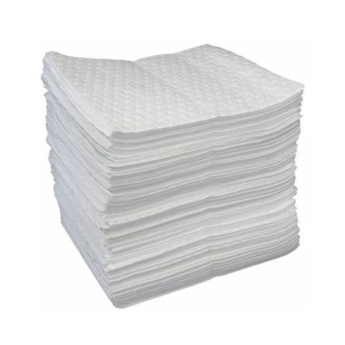 Oil-Dri Sorbent Pad, 13 gal, 15 in x 19 in, Oil, White, 100 PK L90856