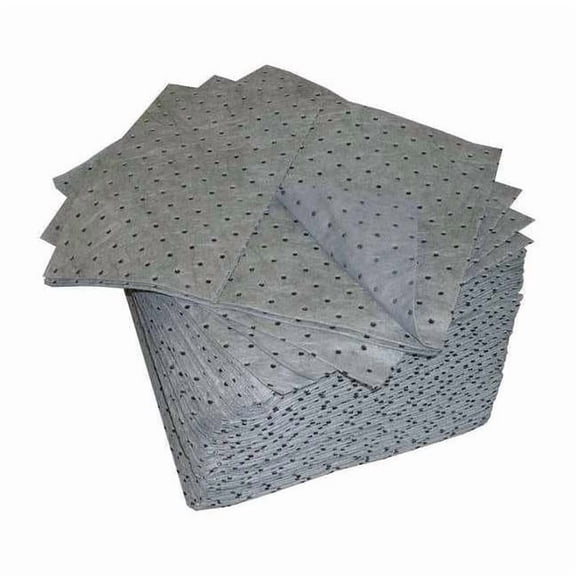 Sorbent Pad, 23 gal, 15 in x 19 in, Universal, Gray, Polypropylene L90530