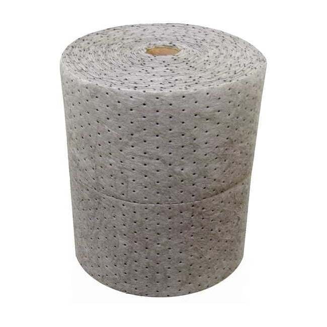 Sorbent Roll, 41 gal, 30 in x 150 ft, Universal, Gray, Polypropylene