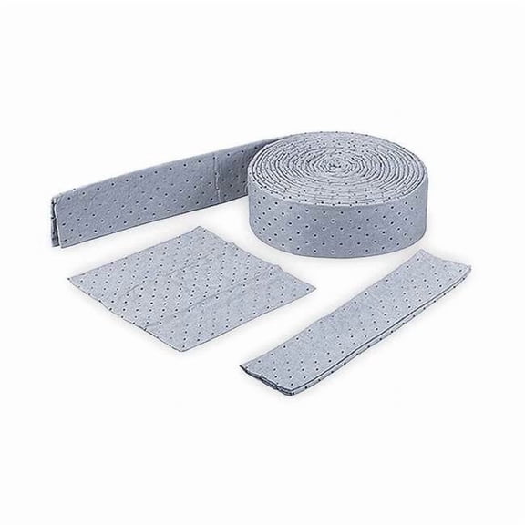 Sorbent Roll, 7 gal, 15 in x 50 ft, Universal, Gray, Polypropylene L90514