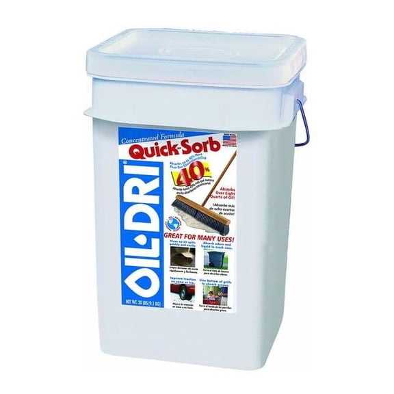 Loose Absorbent, 2 Gallon Volume Absorbed per Package, 20 lb Weight Pail, Not Scented
