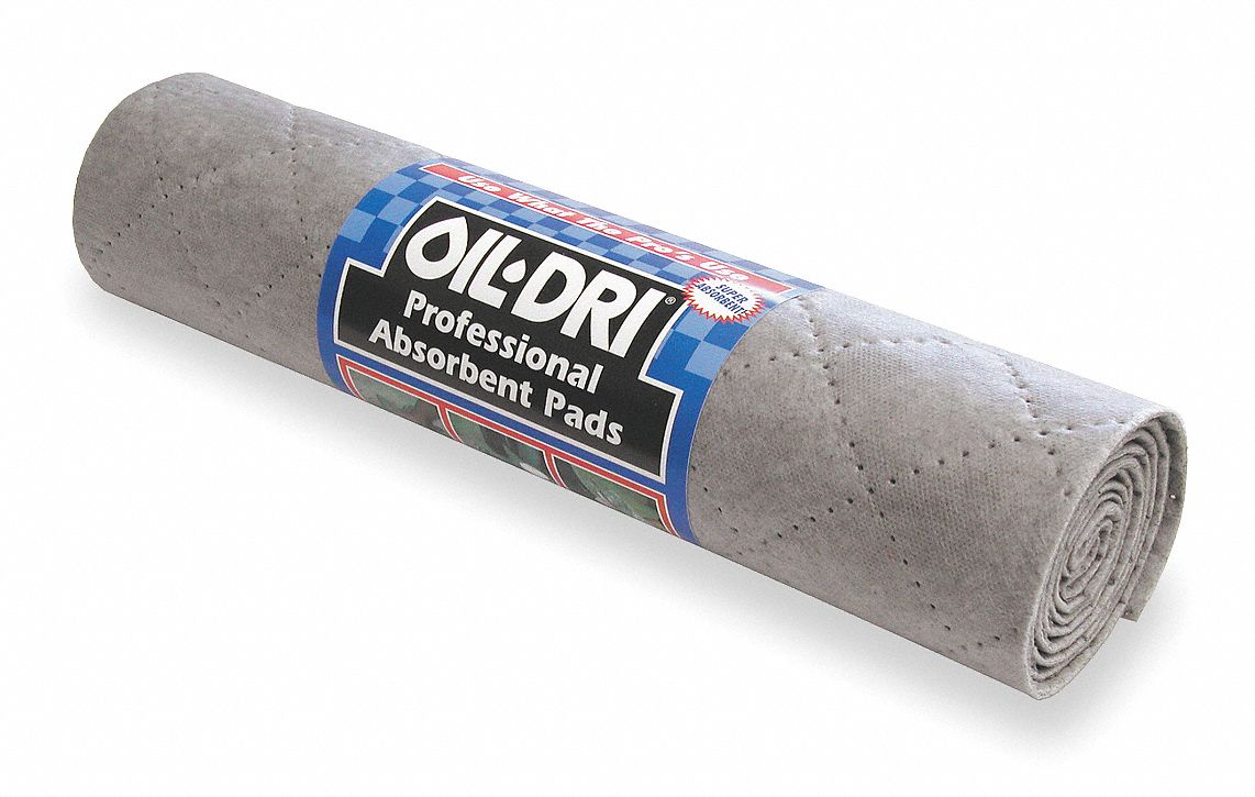 Oil-Dri L90908 Absorbent Roll, Universal, Gray, 5 ft.L