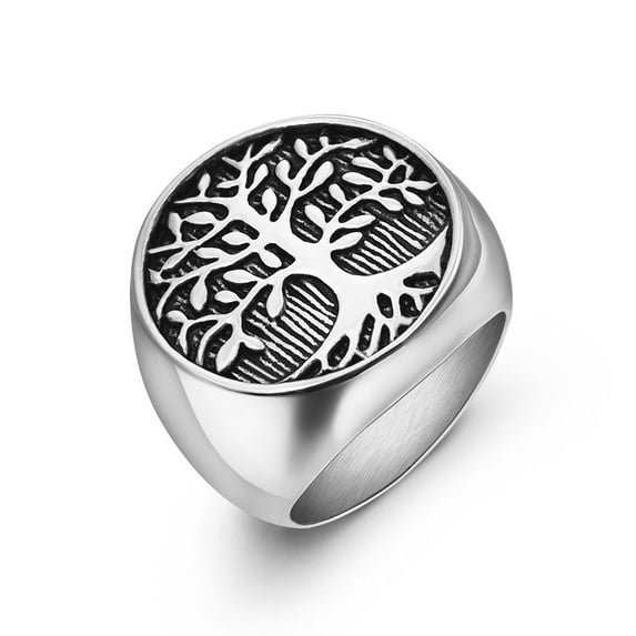 Oil Dripping Hipster Ring Punk Oval Vintage Titanium Steel Geometry Europe And America Style Size 8 9 10 11 12