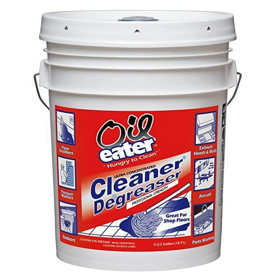 Oil Eater 5 Gallon All Purpose Cleaner/Degreaser Concentrate - Destroys Grease, Oil & Grime - Automotive, Industrial, Household