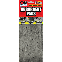 Oil Eater Absorbent Pads Synthetic Material - for Leaks & Surface Protection, 15" x 18", 2-Pack