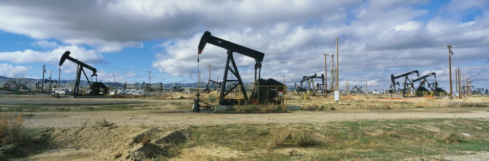 Oil Field Canvas Art - Panoramic Images (36 x 12)