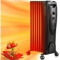 Aireplus 1500w Oil Filled Radiator Electric Heater Oil Filled Radiator Heater, 1500W Portable Electric Oil-Filled Radiant