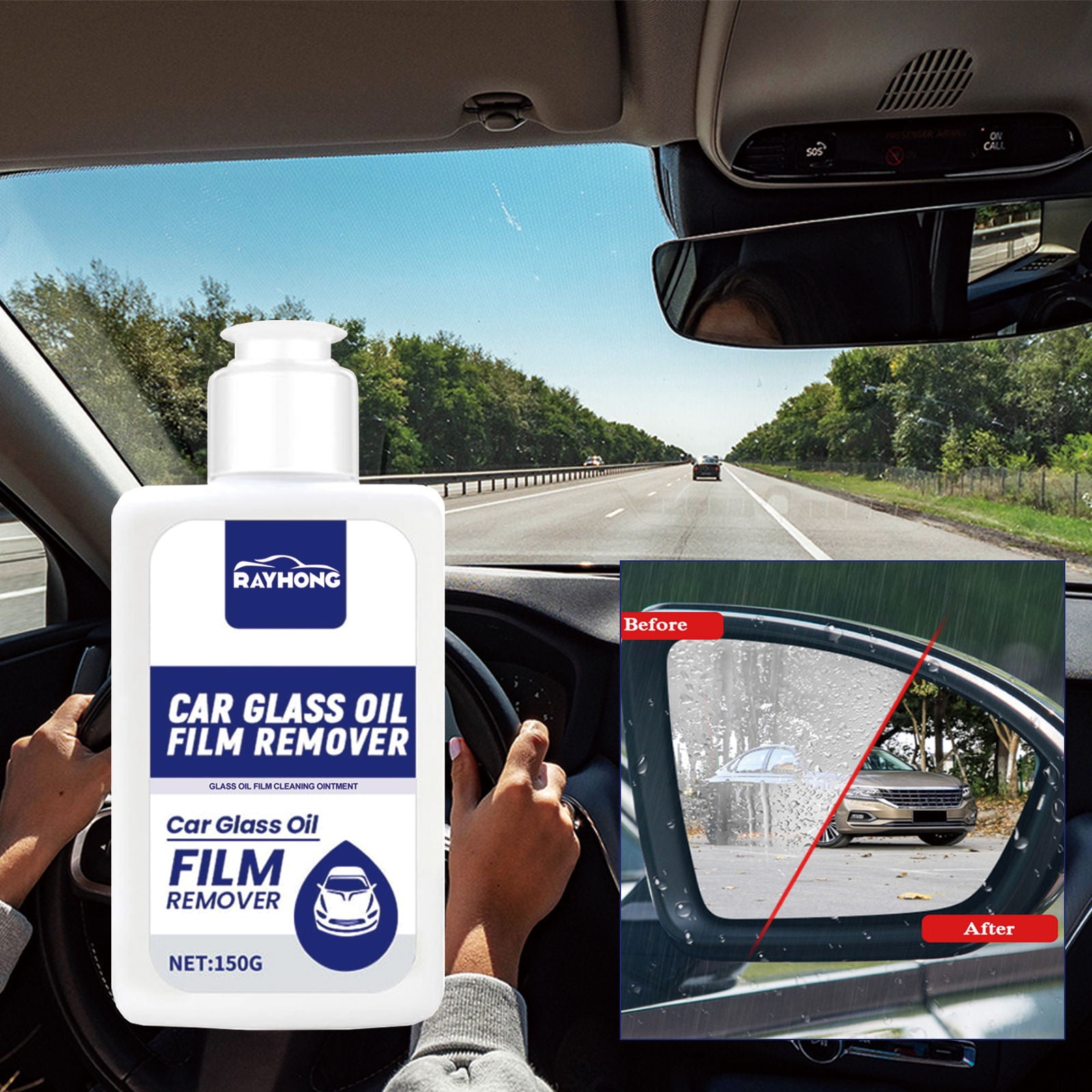 Oil Film Remover for Glass Car Glass Oil Film Remover Car Windshield
