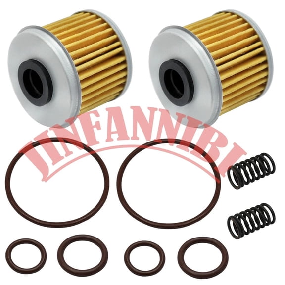 Oil Filter with O-Ring Springs for TRX450R CRF150R CRF150R CRF150RB CRF250R CRF250X CRF450R CRF450X Sportrax 450 TRX450R 2x4, 15412-MEN-671 Oil Filter Element (2pcs)