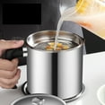 thumbnail image 1 of Oil Filter Pot for Kitchen, Stainless Steel Oil Strainer, Grease Container with Strainer, Cooking Oil Storage Container for Frying Oil Reuse, 1 of 7