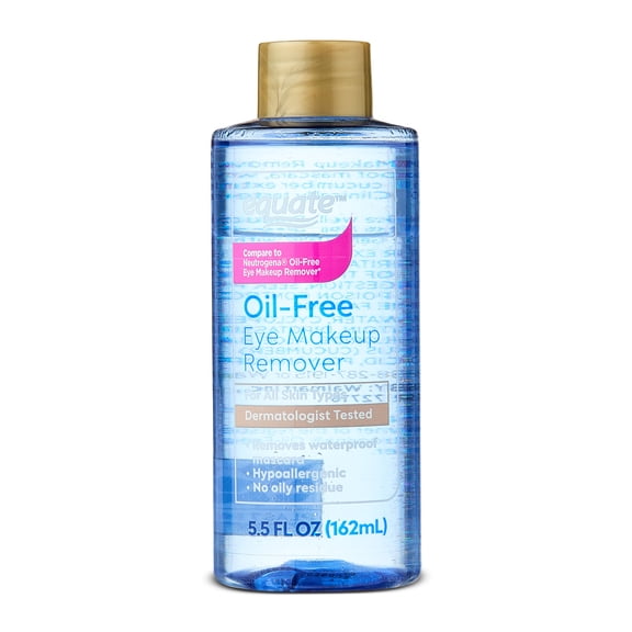 Equate Oil-Free Eye Makeup Remover, 5.5 fl oz, Compare to Neutrogena Oil-Free Eye Makeup Remover