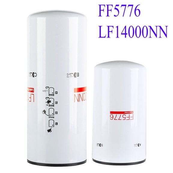 Oil Fuel Filter Change Kit Fits For Cummins ISX LF14000NN FF5776 2PC US