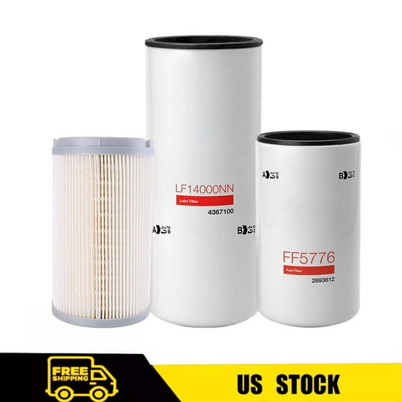 Oil Fuel Filter Change Kit Set Fits For Cummins ISX LF14000NN FF5776 K37-1029
