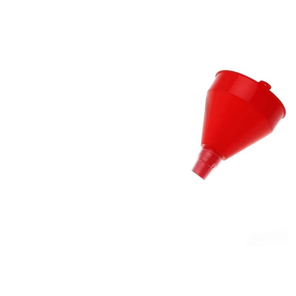 Oil Funnel, Long Spout Plastic, 1 Pack Red Leak Proof Funnel with Extended Guide Tube, For Automotive Car Motorcycle Gas Engine Oil Fuel Change Transmission Fluid and Non-Corrosive Liquid Transfer