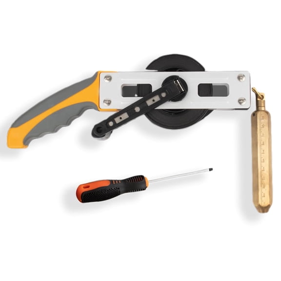 Oil Gauging Tape 10M/33Ft : Professional Oil Tank Gauging Tape for Gas Stations, Oil Depots, Tankers, Oil Field,Oil Measuring Tape with Brass Plumb Bob and Tape Black Etched