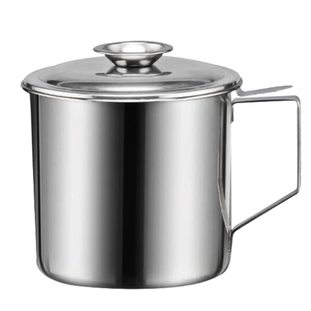 Oil Grease Pot Strainer Steel Stainless Container Can Dispenser Bacon Cooking Olive Household