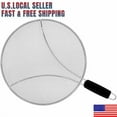 thumbnail image 1 of Oil Grease Splatter Screen For Frying Pan 11.3" Splash Guard Prevent Protect, 1 of 6