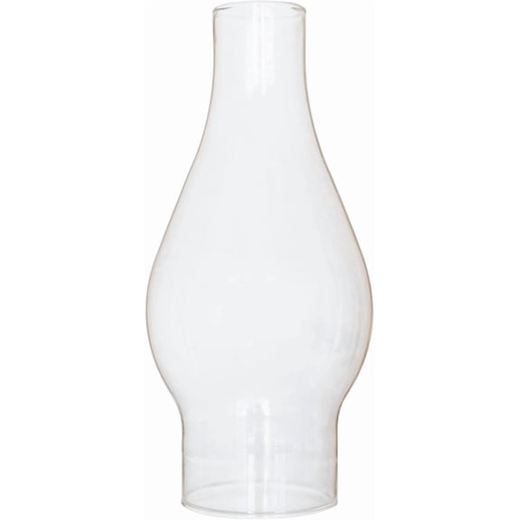 Oil Lamp Chimney 2 1/2 Inch Base  7 1/2 Inch Height Kerosene Lamp Shade Tall Hurricane Lamp Glass Replacement Fits #1 Size Burners and 2-5/8 Inch Galleries