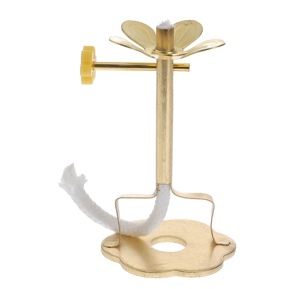 Oil Lamp Wicks Stand Adjustable Oil Wicks Holder Buddhist Oil Wicks Lamp Stand (L)