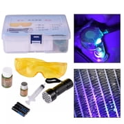 Oil Leak Detection Kit, 21 LED Flashlight with Goggles Syringe Fluorescent Dye, Auto AC Oil Coolant Leak Detector Tool for Car Home HVAC