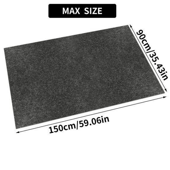 TABLZONE Durable Black Felt Mat for Garage Door, Resistant to Oil and Wear