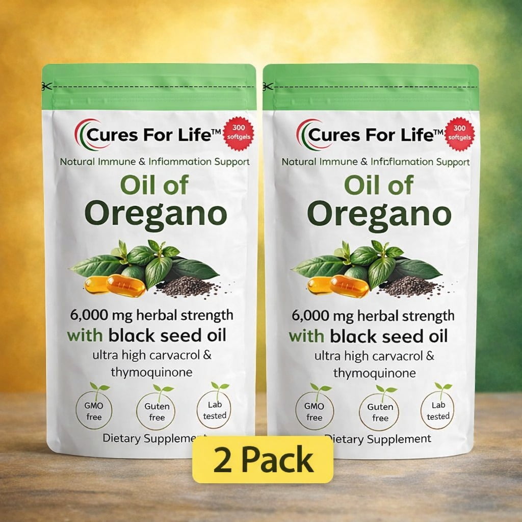Oil of Oregano Softgels 6000mg, 300 Count ( Pack of 2 )– High Potency Oregano Oil with Carvacrol & Black Seed Oil, Supports Immune & Digestive Health, Non-GMO Supplement