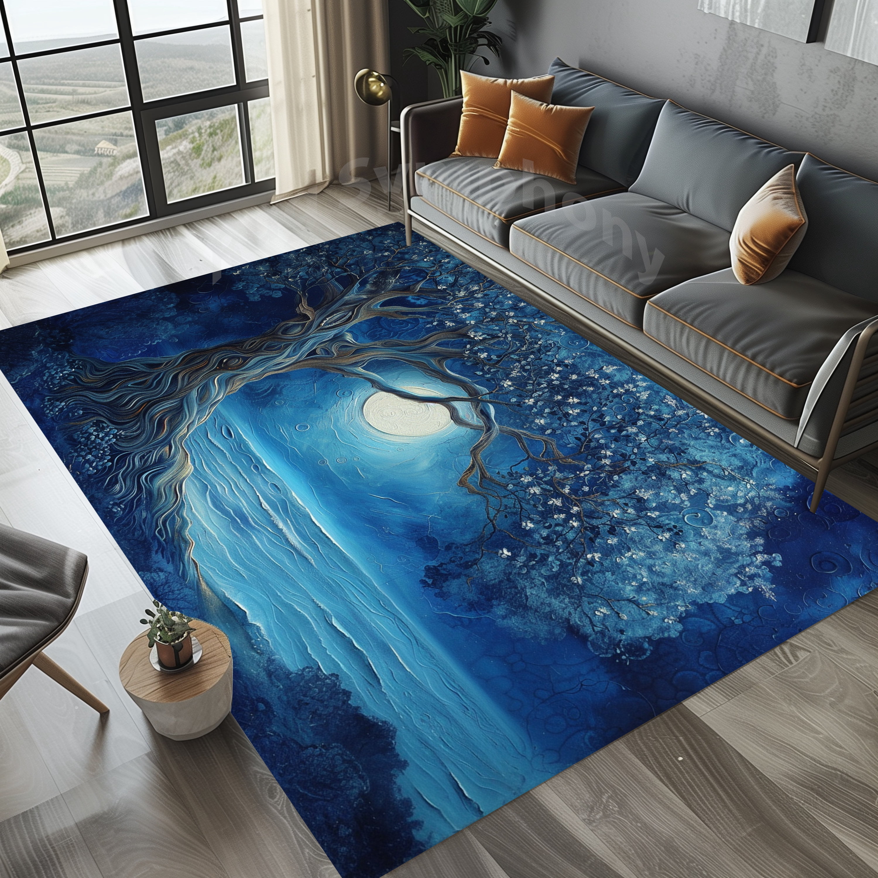 Oil Rug Oil Paint Tree of Life Art Rug 2x3 ft = 65x95 cm - Walmart.com