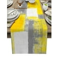 thumbnail image 1 of Oil Painting Abstract Geometric Yellow Table Runner Home Wedding Table Mat Centerpieces Decoration Party Dining Long Tablecloth, 1 of 6