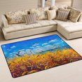 thumbnail image 1 of Oil Painting Beautiful Seascape Wheat Field Area Rug 48"x63" Indoor Decorative Floor Carpet Nursery Rugs Non-Slip Mat for Living Room Entryway Bedroom Decor Kid Playing om, 1 of 7