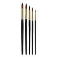 thumbnail image 1 of Oil Painting Brushes Set 5-Pack, Round Tip Nylon Hair Brushes for Acrylic Oil Painting Beginner Art Supplies, 1 of 5