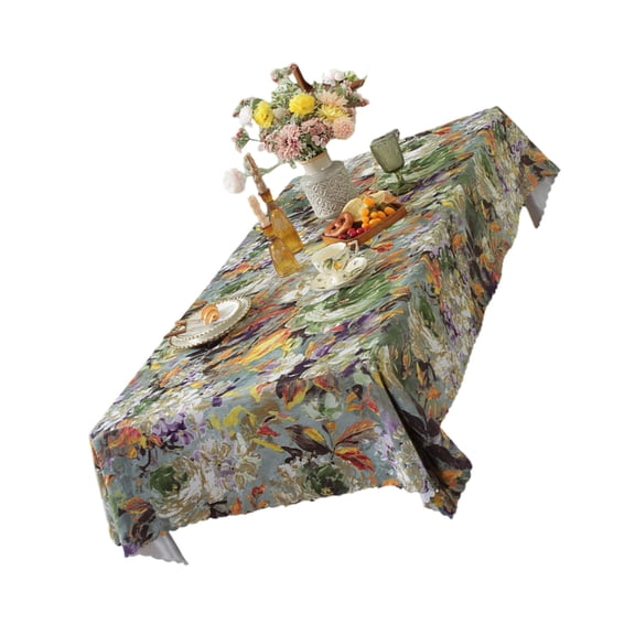 Oil Painting Design Dining Table Cover Polyester Home Decoration