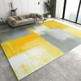thumbnail image 1 of Oil Painting Fashion Aesthetics Art Area Rug, Abstract Gray Yellow Smear Rug For Living Room, Anti-Slip Easy Clean Lightweight Foldable Rugs For Bedroom Entryway Kitchen Office 4x6ft, 1 of 6