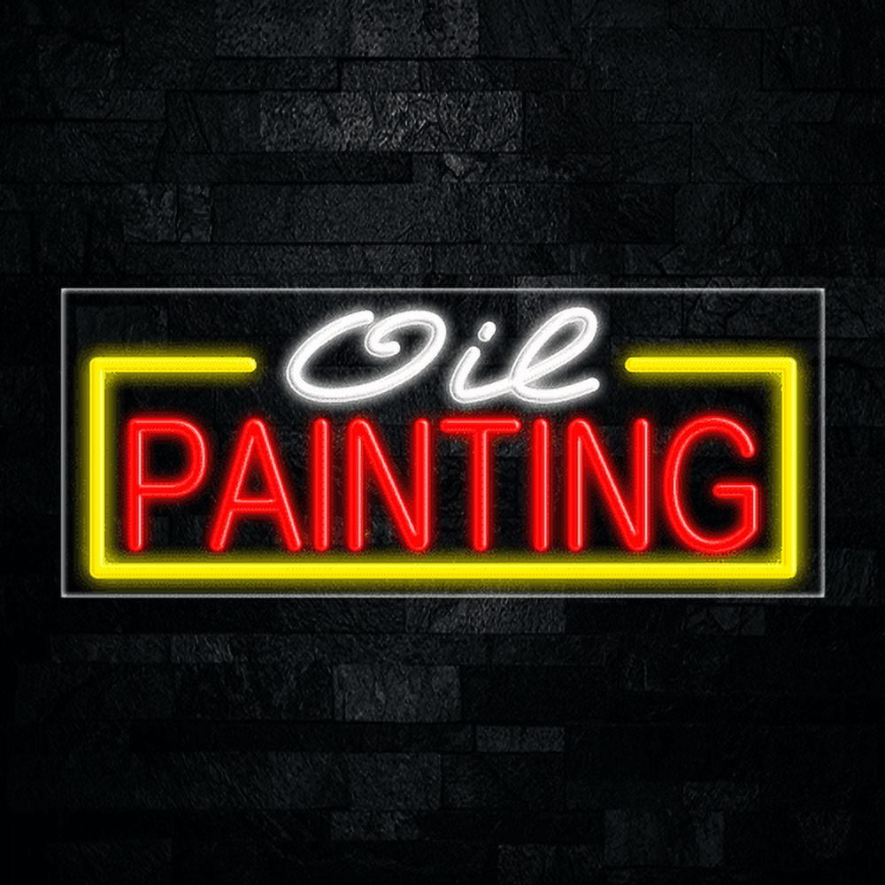 Oil Painting-LED Neon Sign 30"L x 12"H #30592 - Walmart.com