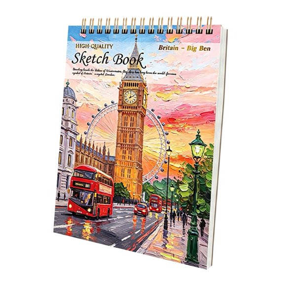 Oil Painting Landscape A4 Sketch Easy-Tear Line Drawing Book