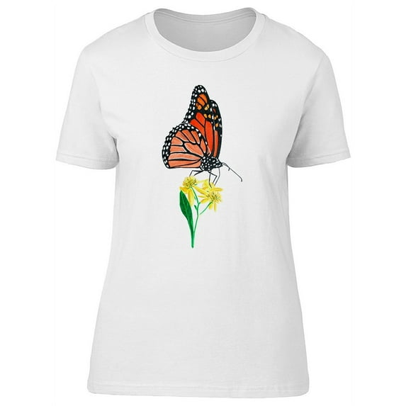 Oil Painting Monarch Butterfly T-Shirt Women -Image by Shutterstock, Female Large
