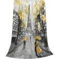 thumbnail image 1 of Oil Painting Paris Throw Blanket Fleece Flannel Blankets Couch Sofa Bed Blanket for Kids Teen Adults, 1 of 6