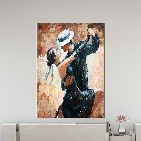Oil Painting Print, Canvas Art, Canvas Print, Canvas, Romantic Art Canvas, Romantic Couple Canvas Poster, Tango Canvas Print, Canvas Wall Decor - Rolled Canvas