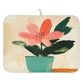 thumbnail image 1 of Oil Painting Red Flower Dish Drying Mat for Kitchen, Quick Drying Absorbent Soft Durable 18 x 24", 1 of 10