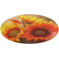 thumbnail image 1 of Oil Painting of Sunflowers Washable Round Rug -Circle Area Rugs for Nursery Bedroom, Vintage Non Slip Non Shedding Low Pile Carpet for Living Room Coffee Table Entryway, 1 of 7