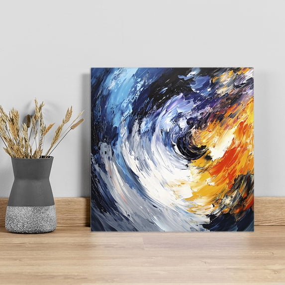 Oil Painting Wall Art Painting on Canvas, Modern Abstract Colorful Smear Aesthetic Canvas Art Home Prints Wall Art Framed Modern Artwork for Living Room Bedroom Wall Decor 20x20in