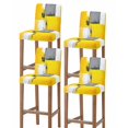 thumbnail image 1 of Oil Painting Yellow Grey Bar Stool Covers Set of 4, Abstract Modern Street Grunge Art Stretch Bar Chair Covers with Backs, Removable Pub Counter Height Chair Cover for Kitchen Dining Room Cafe, 1 of 7