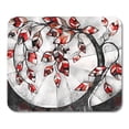 thumbnail image 1 of Oil Painting on Canvas Tree Modern Interior Abstract Red Mousepad Mouse Pad Mouse Mat 9x10 inch, 1 of 3