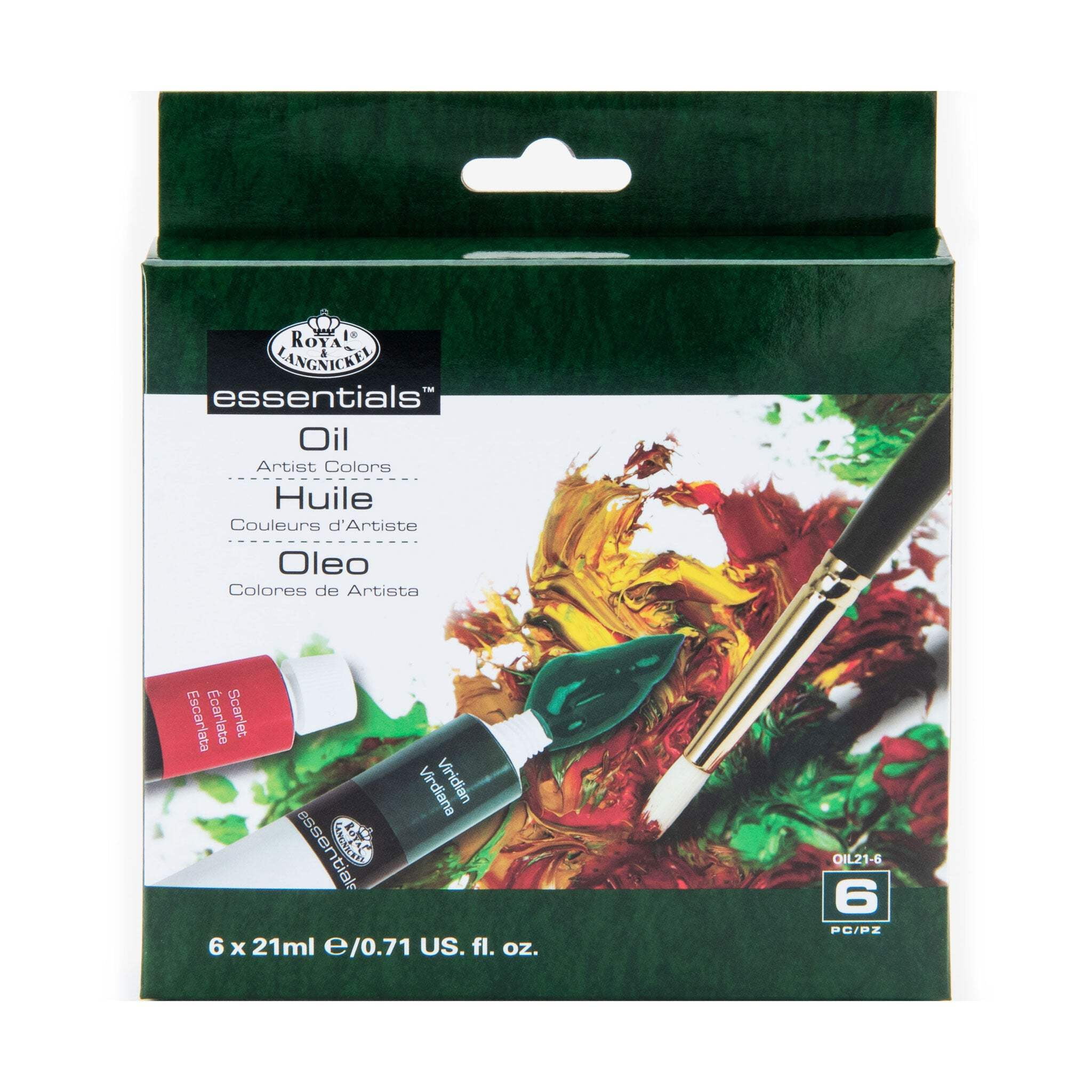 Oil Paints 21Ml 6/Pkg-Assorted Colors