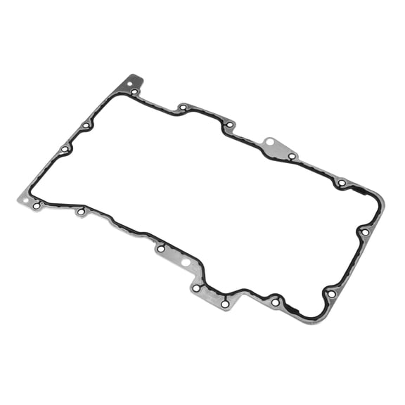 Unique Bargains Oil Pan Gasket Compatible for Ford 2.5L 3.0L V6 1995-2005 Durable Rubber Black Transmission Pan Gasket